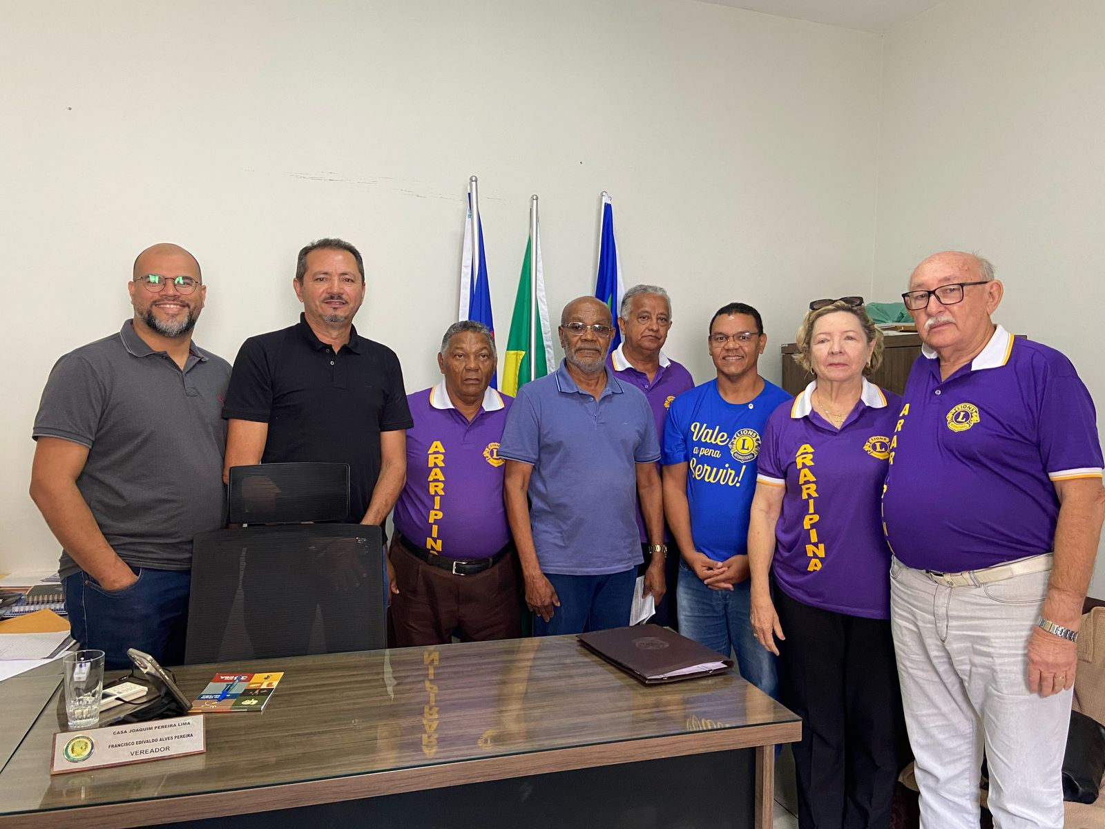 Diretoria do Lions Clube faz visita institucional ao presidente da Câmara Municipal de Araripina