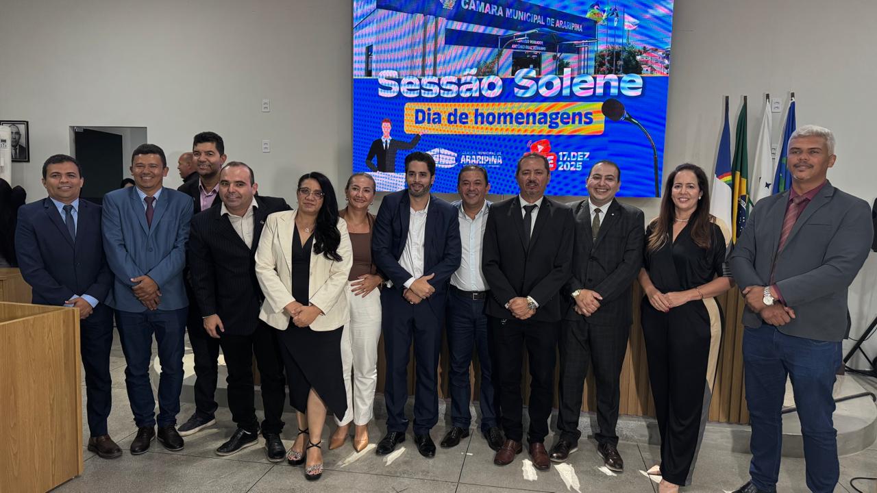 Durante Sessão Solene, Câmara de Araripina promove a entrega dos títulos aos mais novos Cidadãos Araripinenses